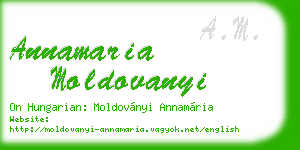 annamaria moldovanyi business card