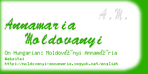 annamaria moldovanyi business card